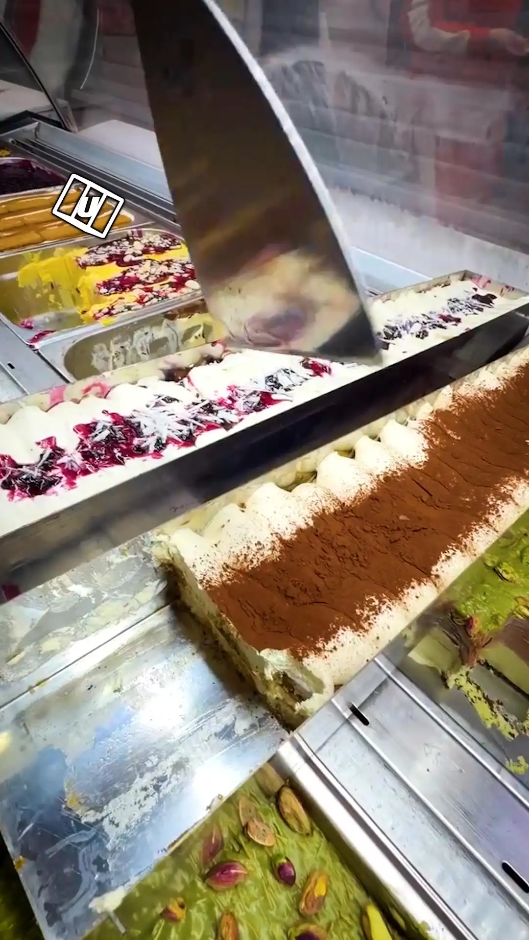 Satisfying gelato tiramisu slices