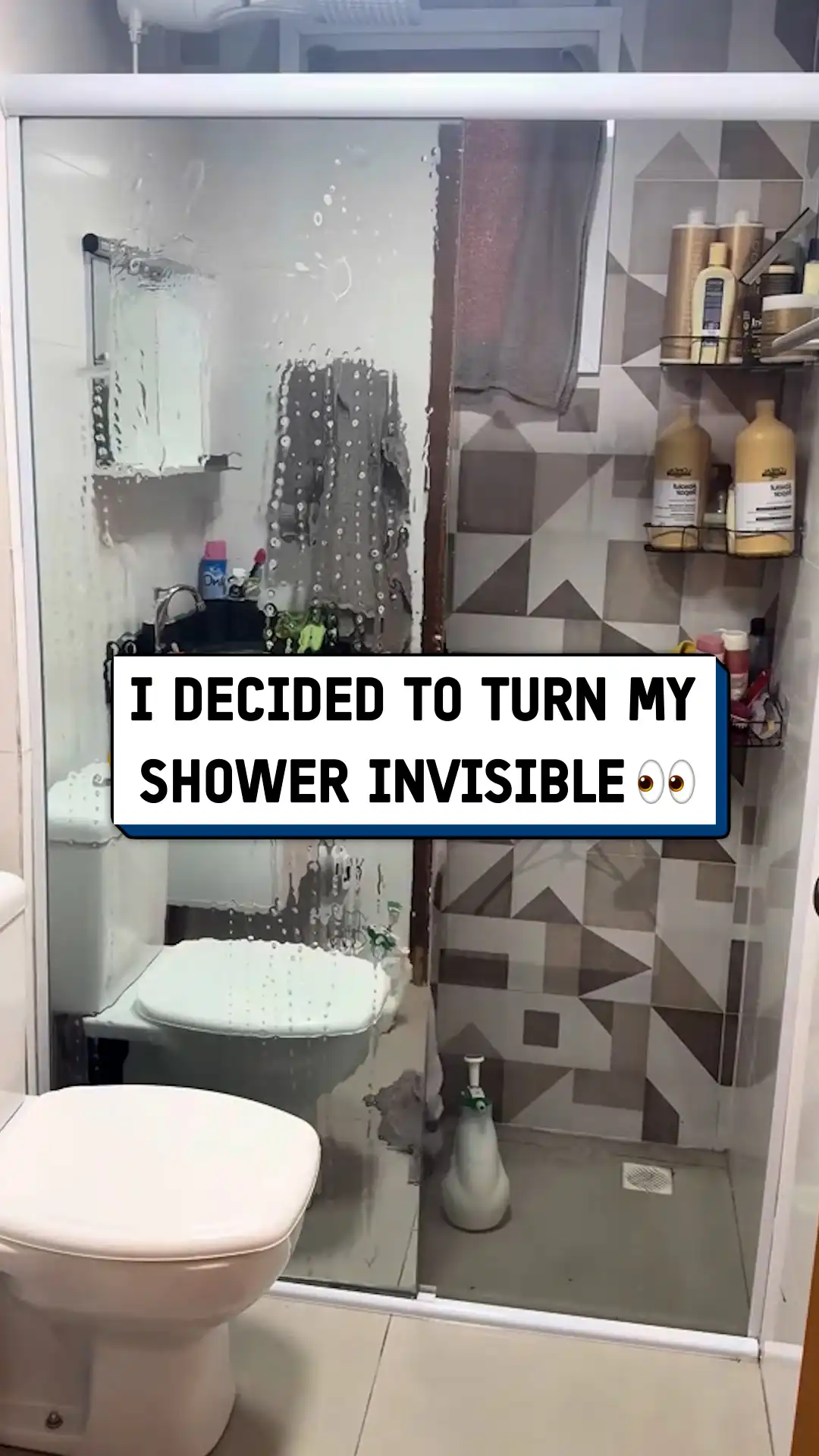 Reflection vision film transformation 😲🚿