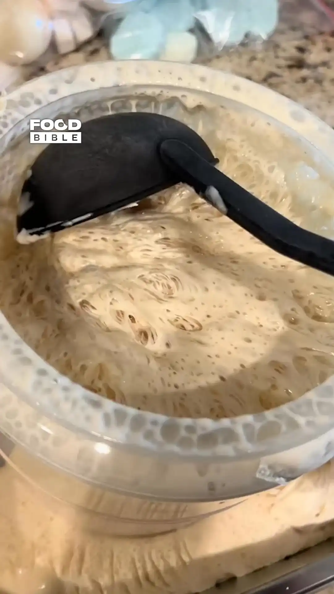 Sourdough starter is alive 🫧