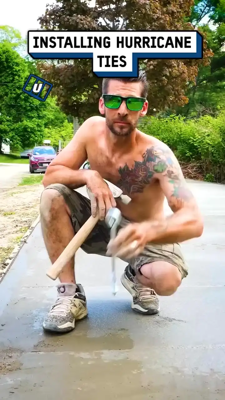 Installing hurricane ties 🌪️😲