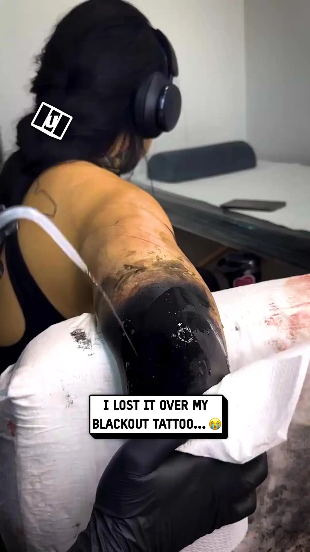 Losing it over my blackout tattoo 😳