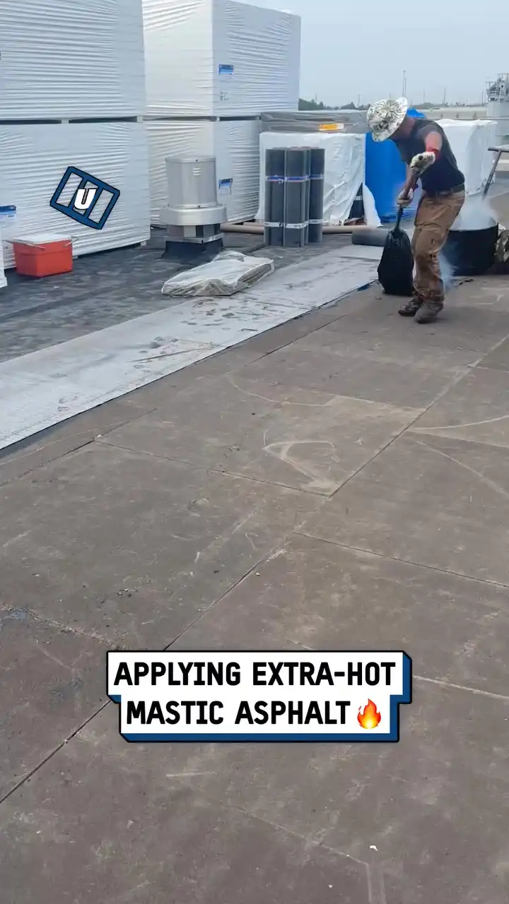 Satisfying flat roofing process