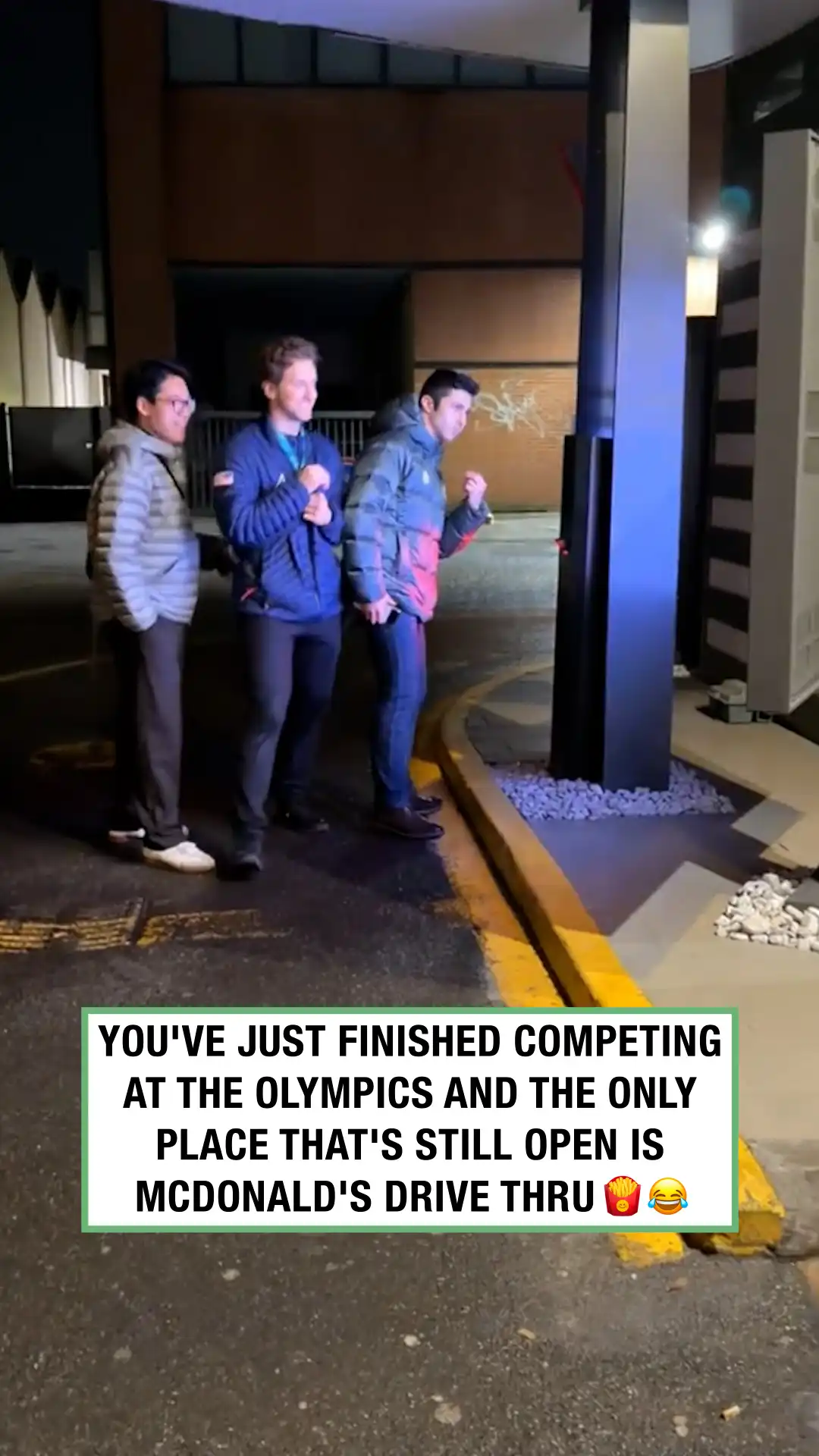 Olympians Have McDonald's Drive Thru For Dinner