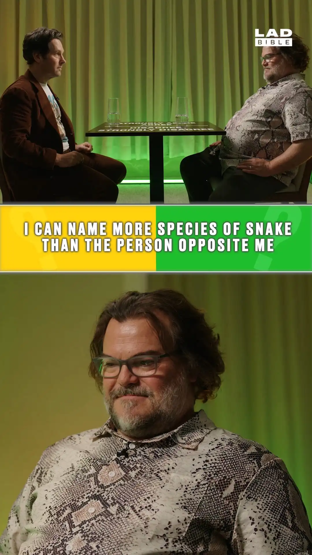 Paul Rudd & Jack Black try to name as many types snakes as possible