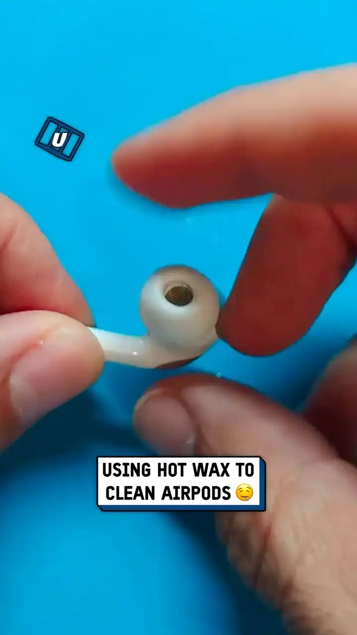 Using hot wax to clean Airpods 🎧