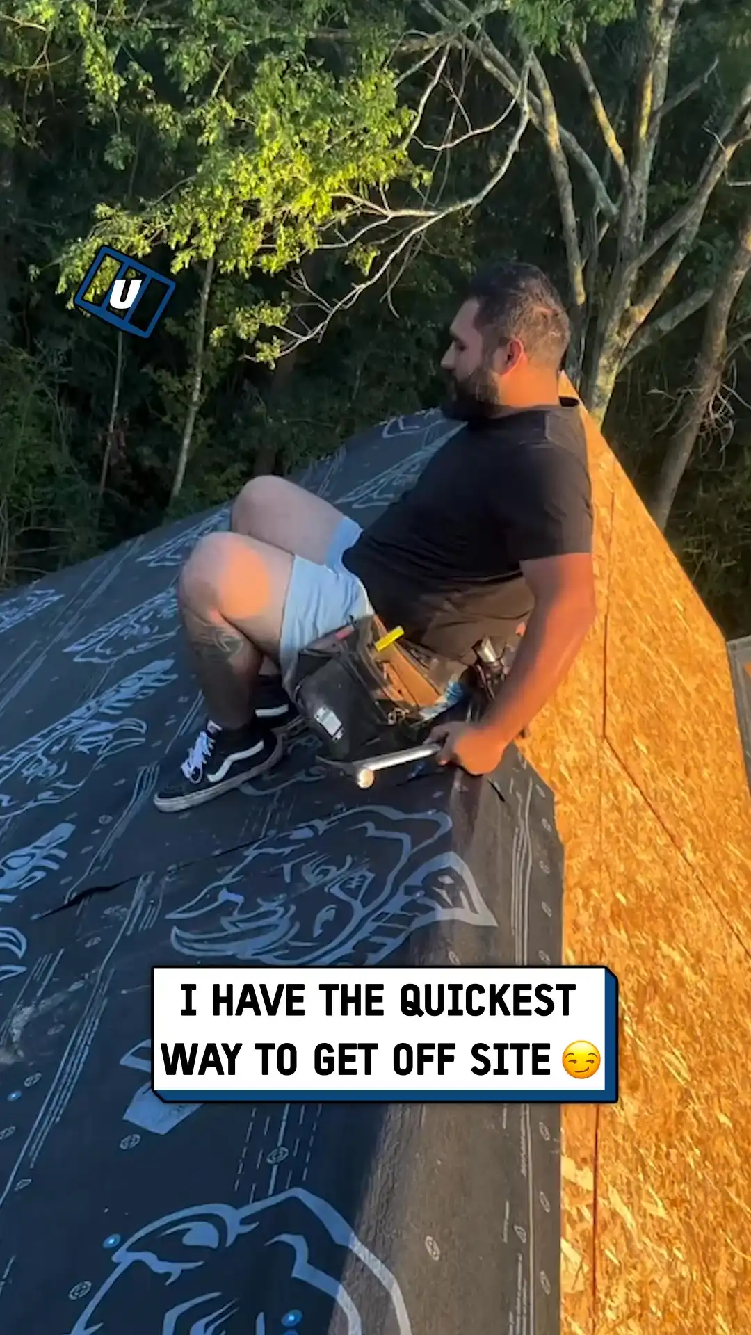 Sliding from the construction site 👷‍♂️😱