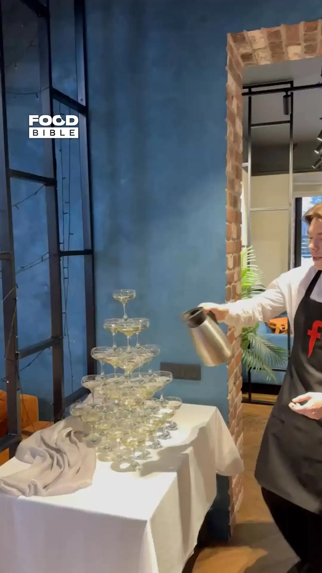 Champagne tower disaster 🥂