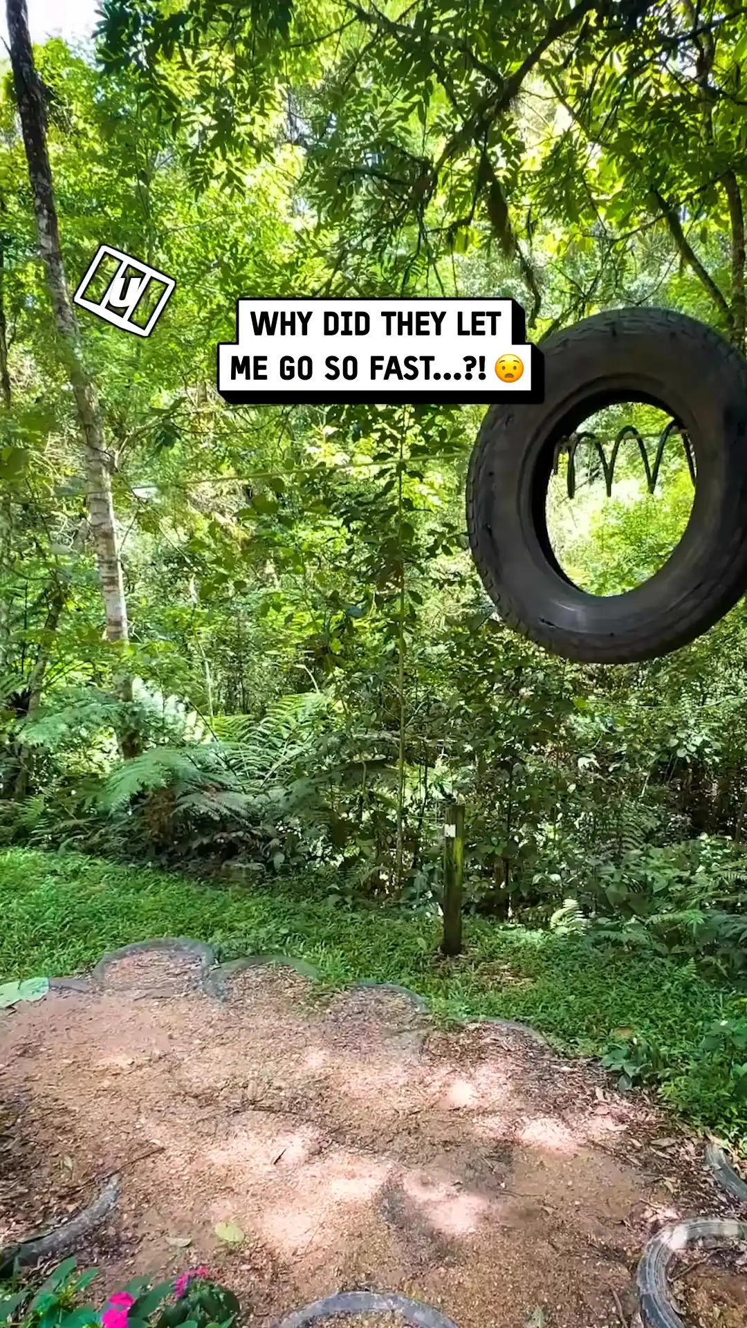 This zip line is powerful