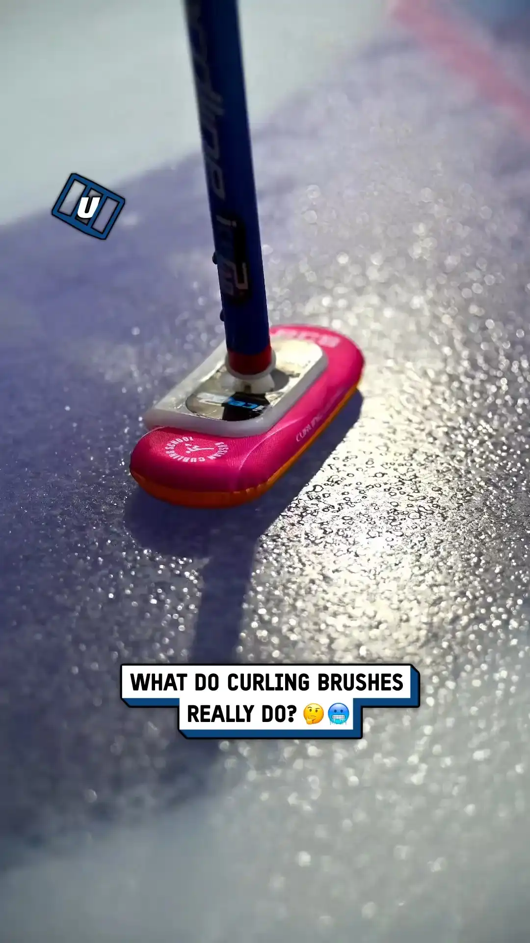 How a curling brush melts ice 🤯🧊