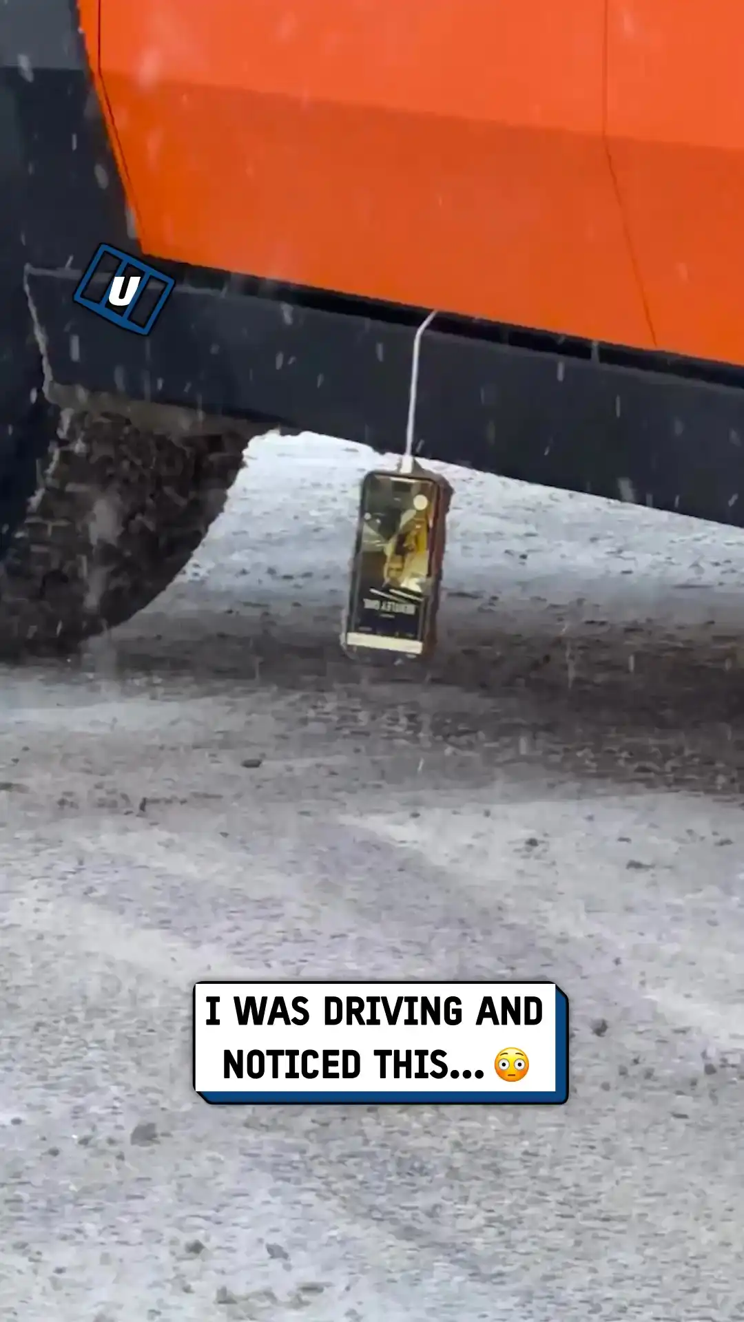 Phone stuck outside car