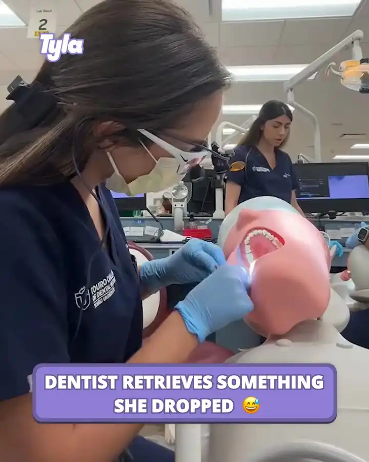 When you realise dentists have to train to NOT drop stuff down our throats 😅