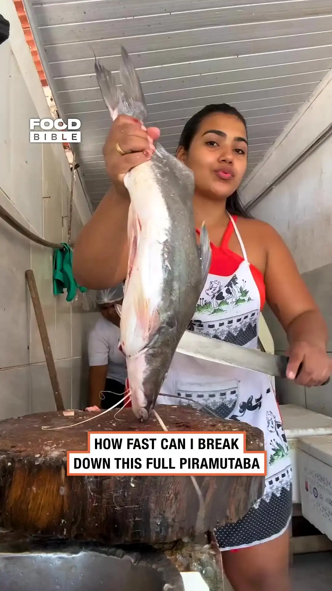 Chopping up catfish 🐟