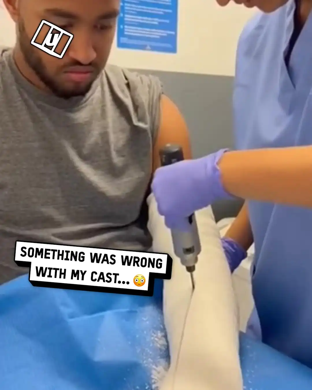 Maggots under arm cast