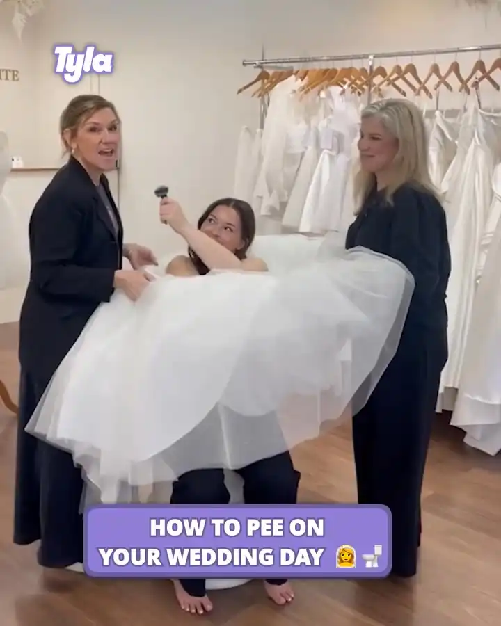A hula hoop has never been so useful 🤩👰‍♀️