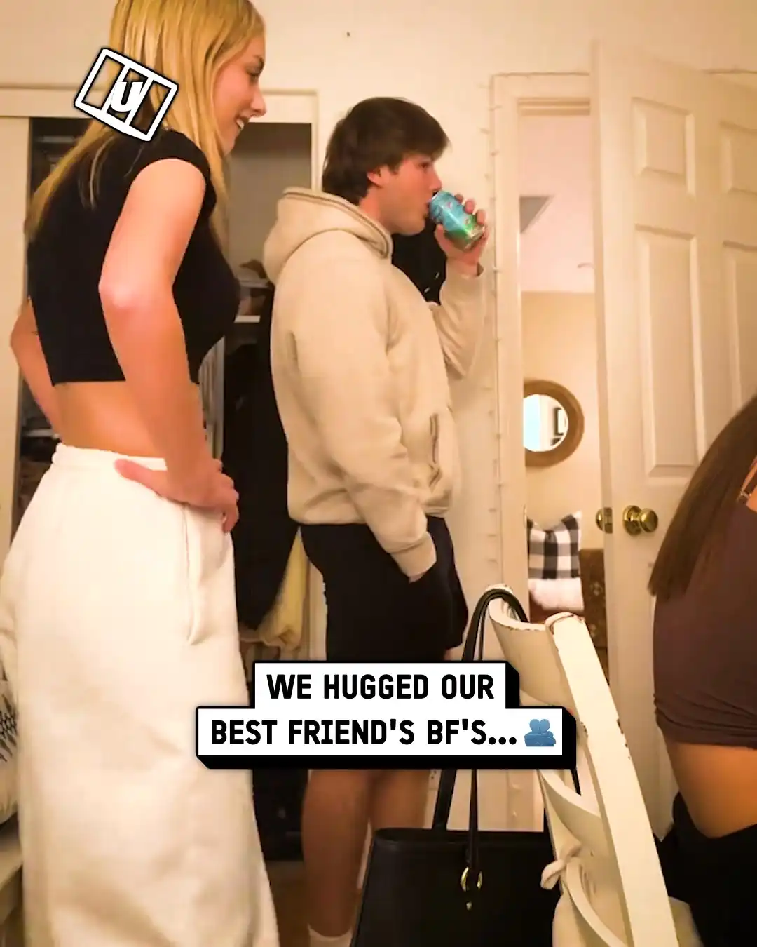 Hugging our best friend's boyfriends 💀