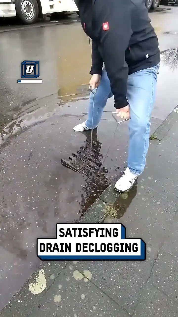 Satisfying drain declogging 🤩💦