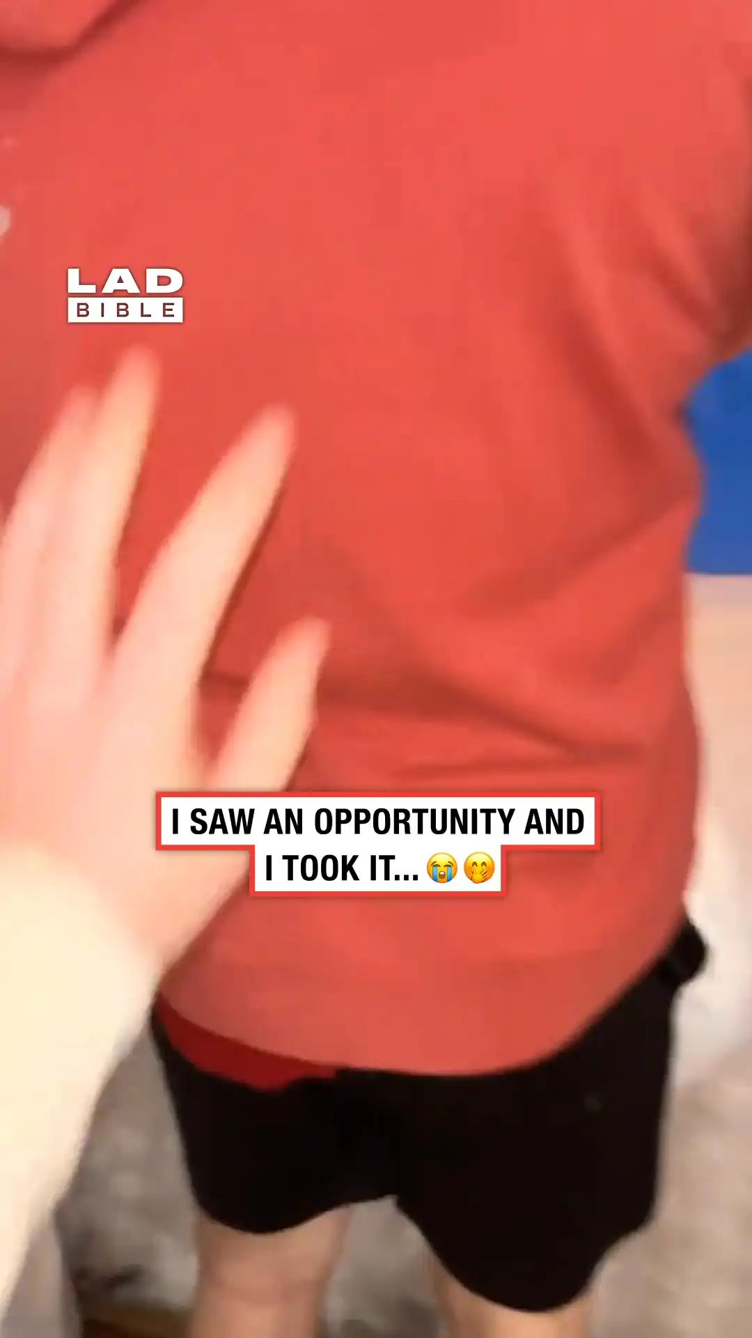 I pushed him in the snow 😂