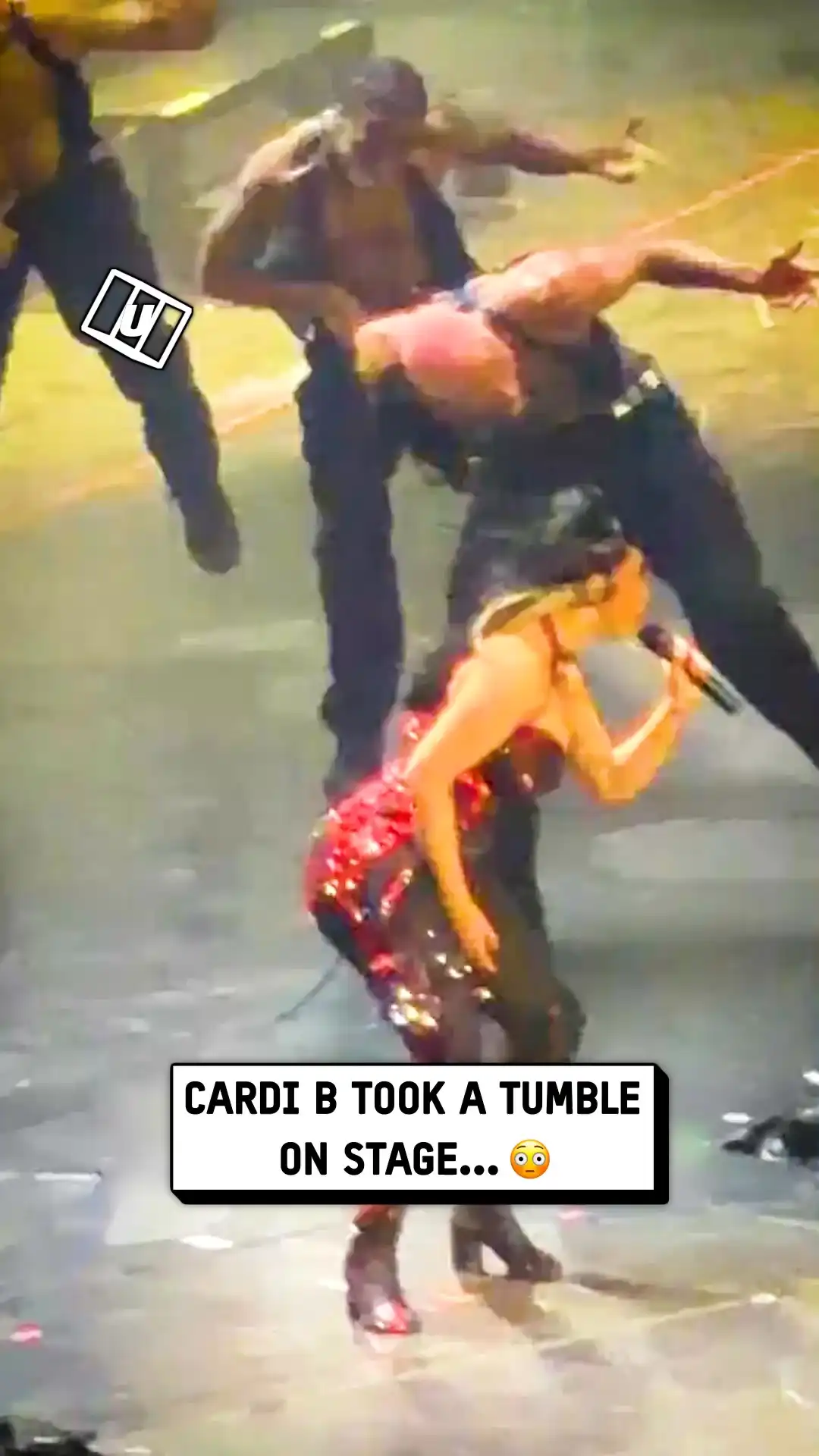 Cardi B Falls On Stage