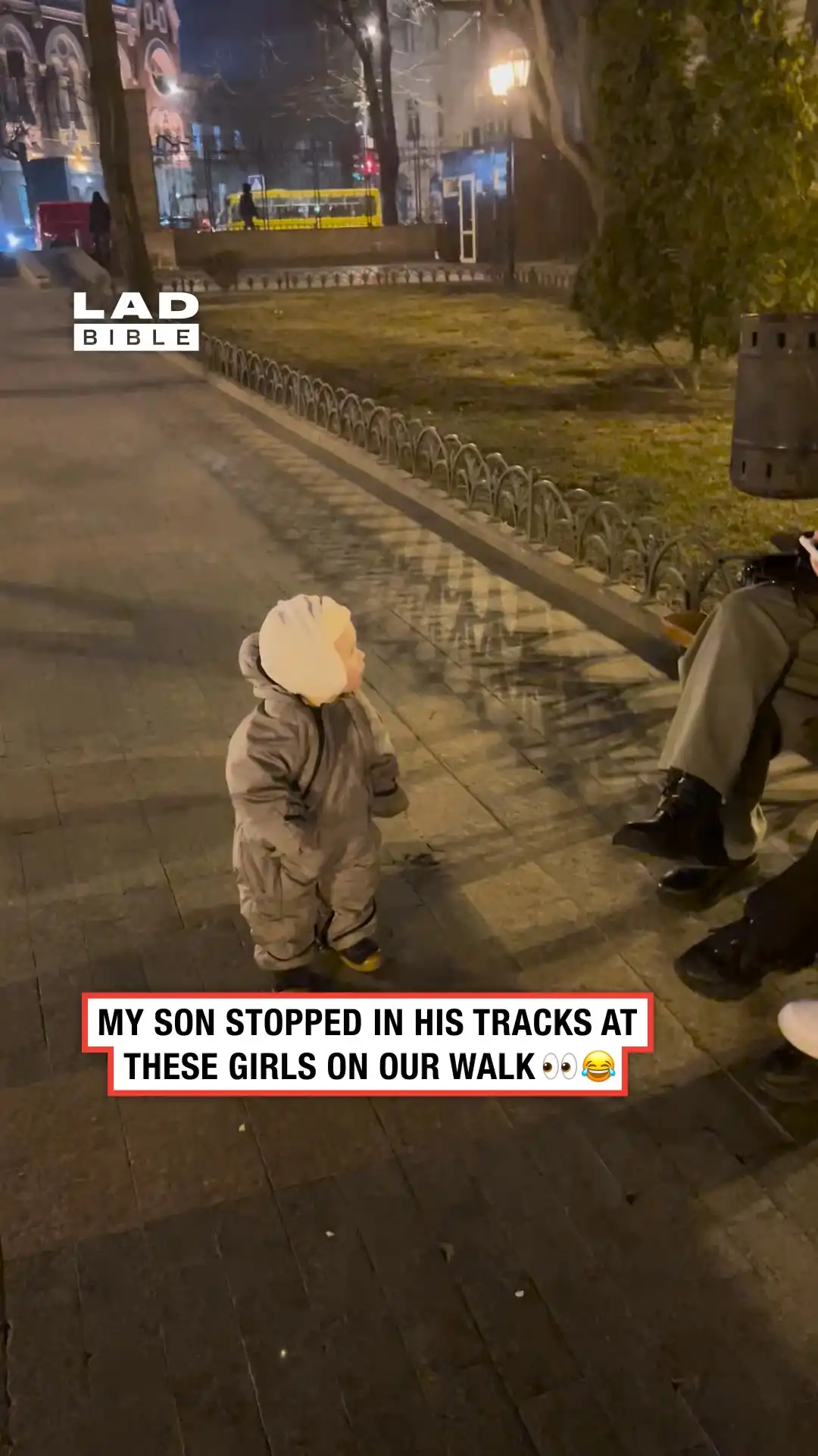 My son stopped in his tracks at these girls on our walk 🥹