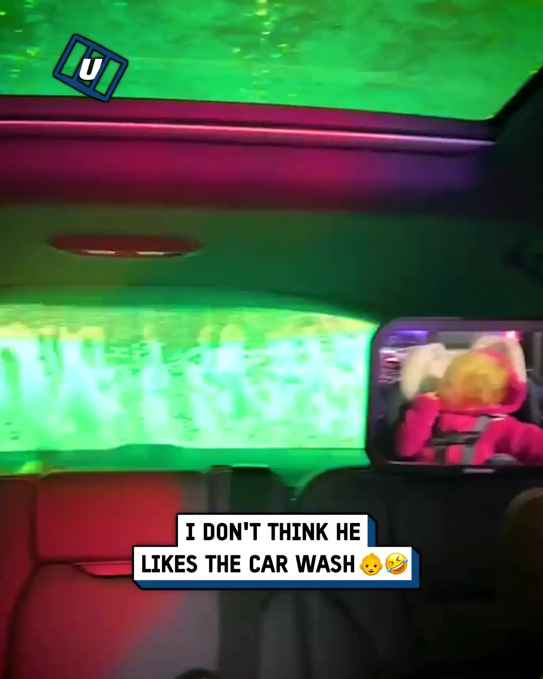 Baby terrified of car wash 😭🫧