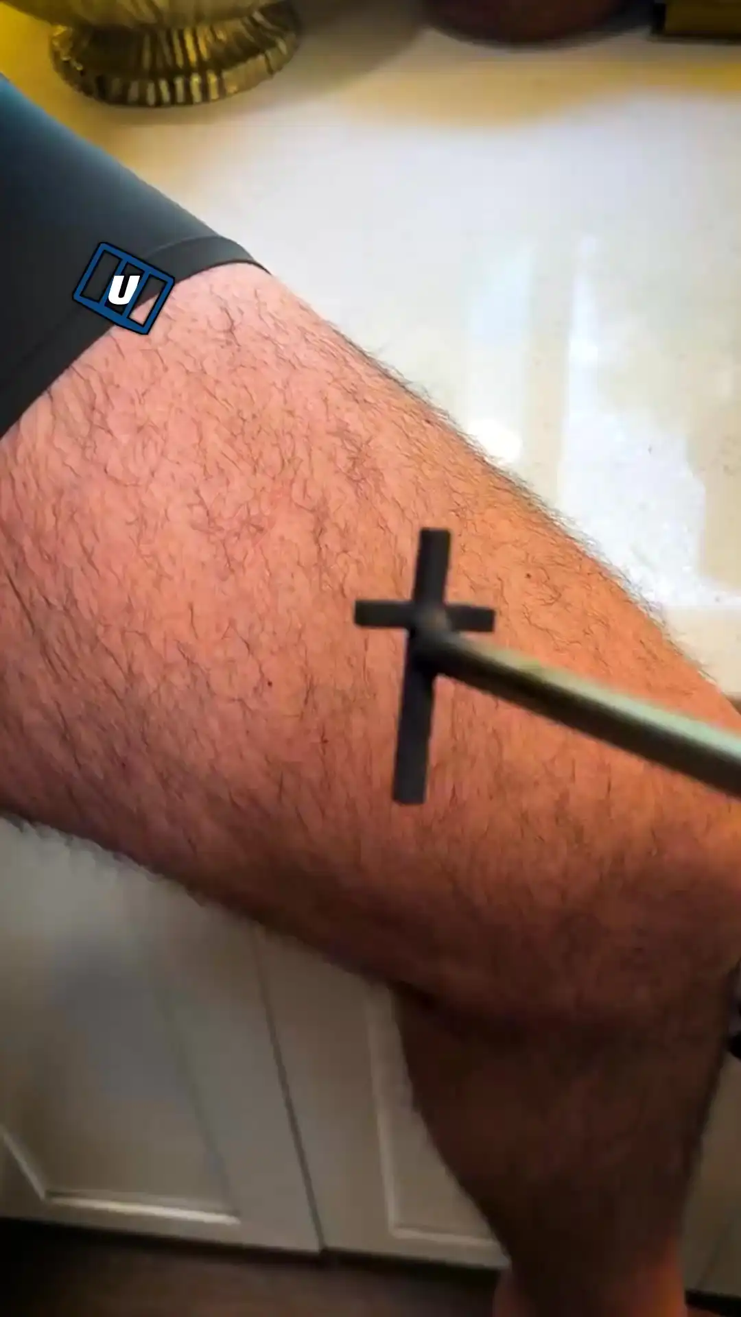 Branding my bro on the leg 🔥😱