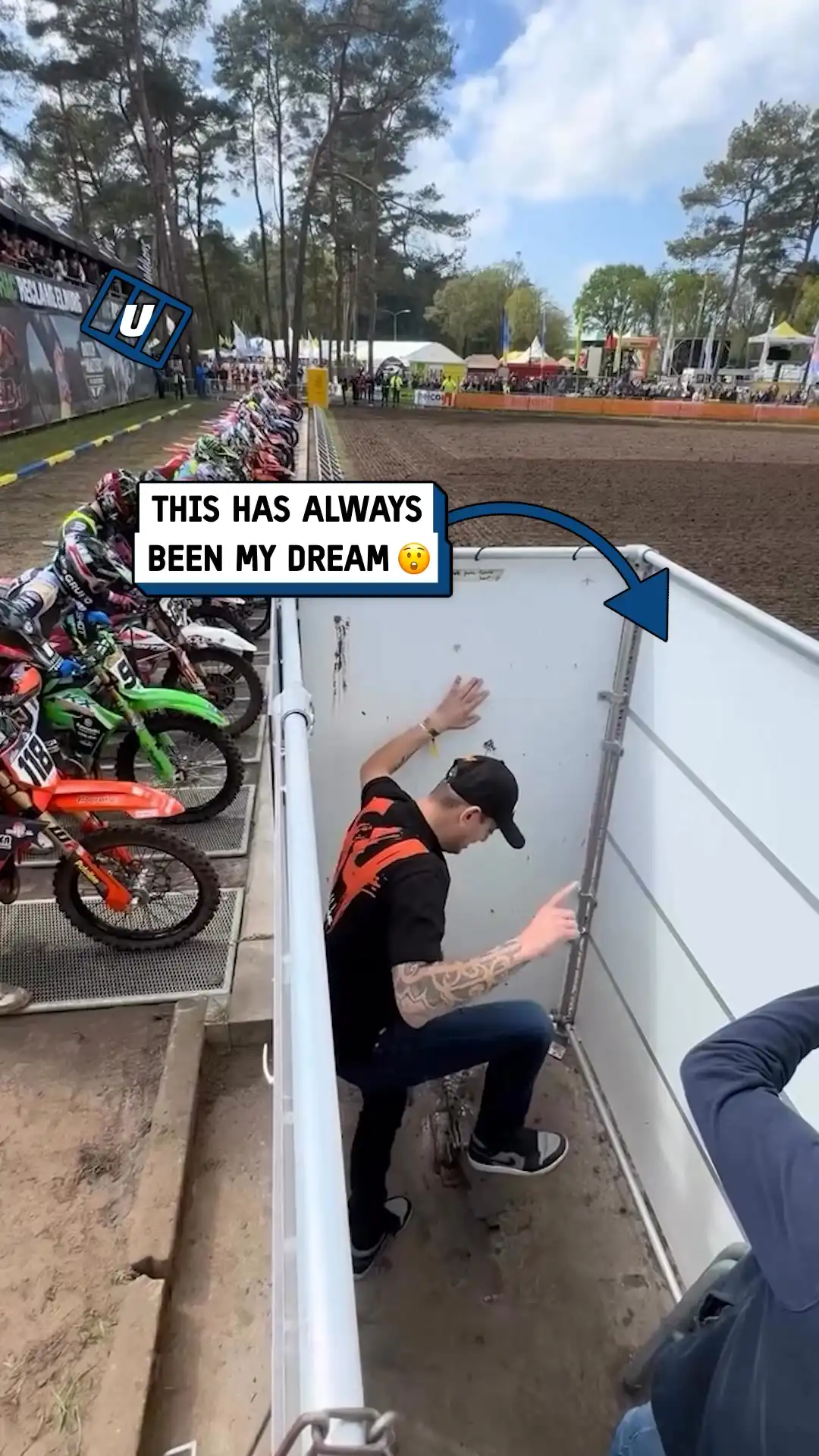 Letting the gate down at motocross 🏍️😲
