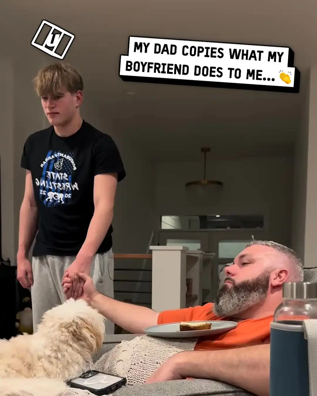 Daughter's boyfriend and her father hold hands 😳