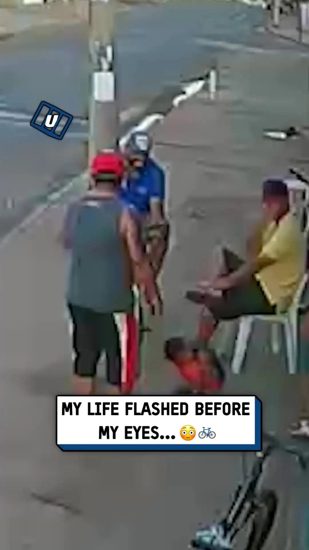 Dad saves daughter on bike 🚲😲