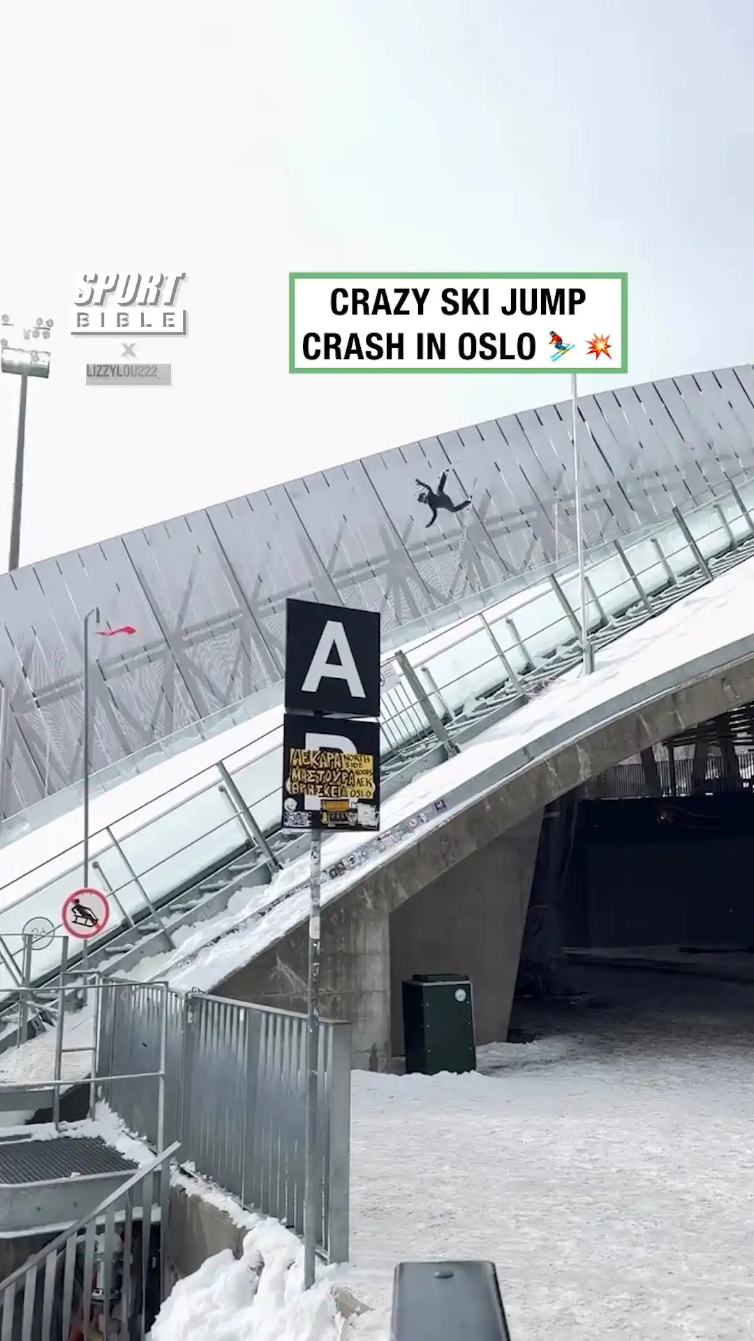 Crazy Ski Jump Crash In Oslo