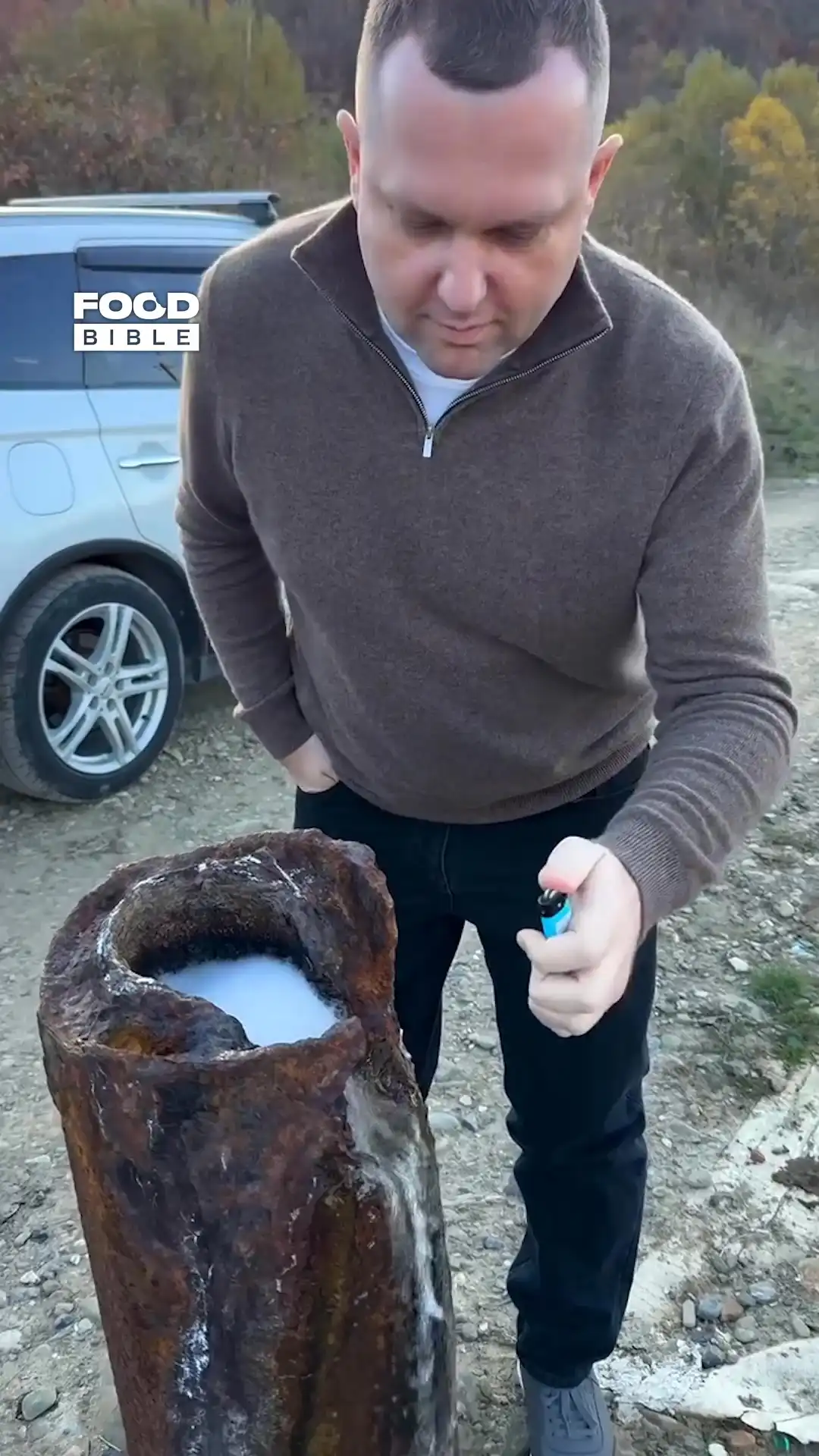 Drinking water in flames 🔥