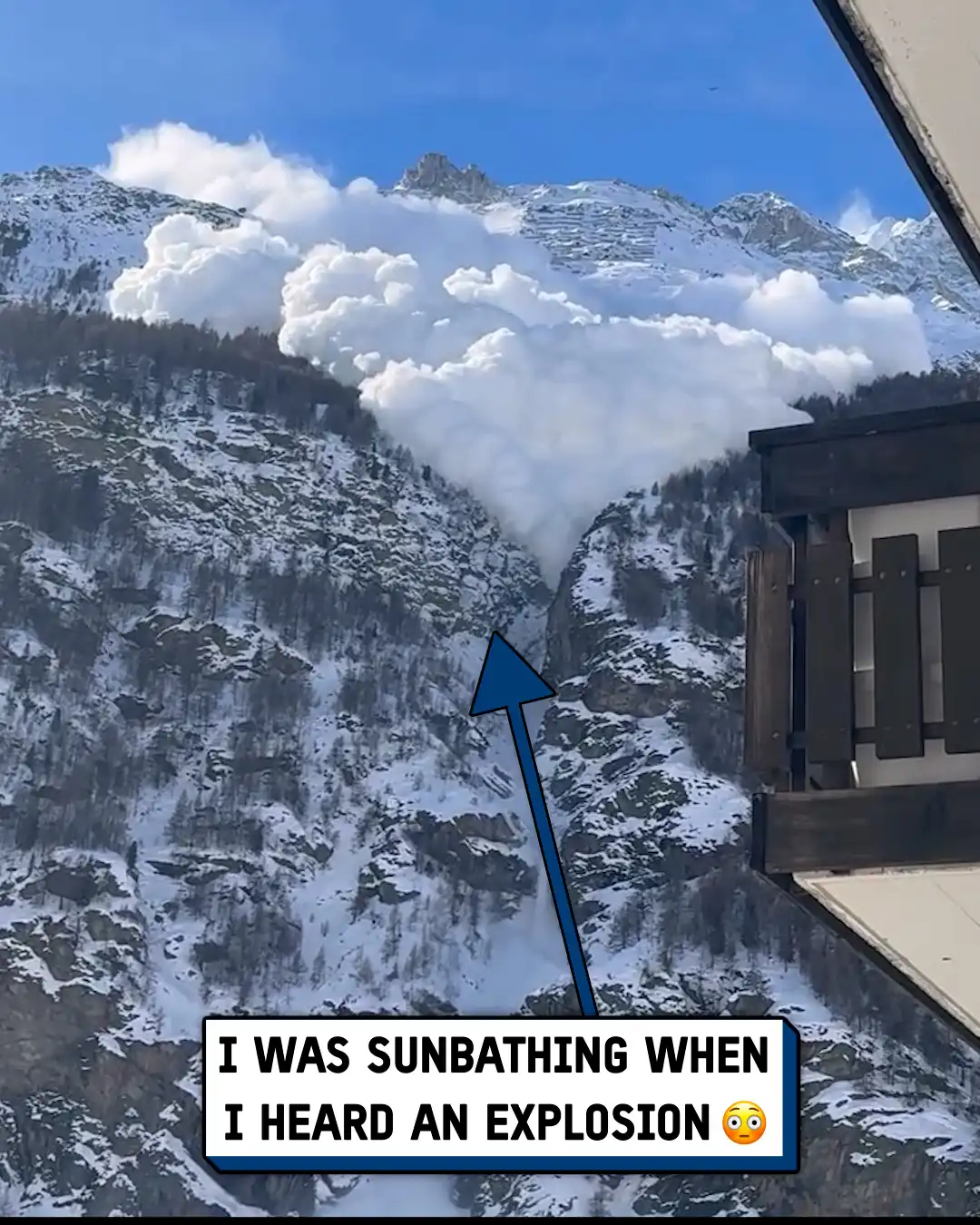 Avalanche outside house in Swiss Alps ποΈπ±
