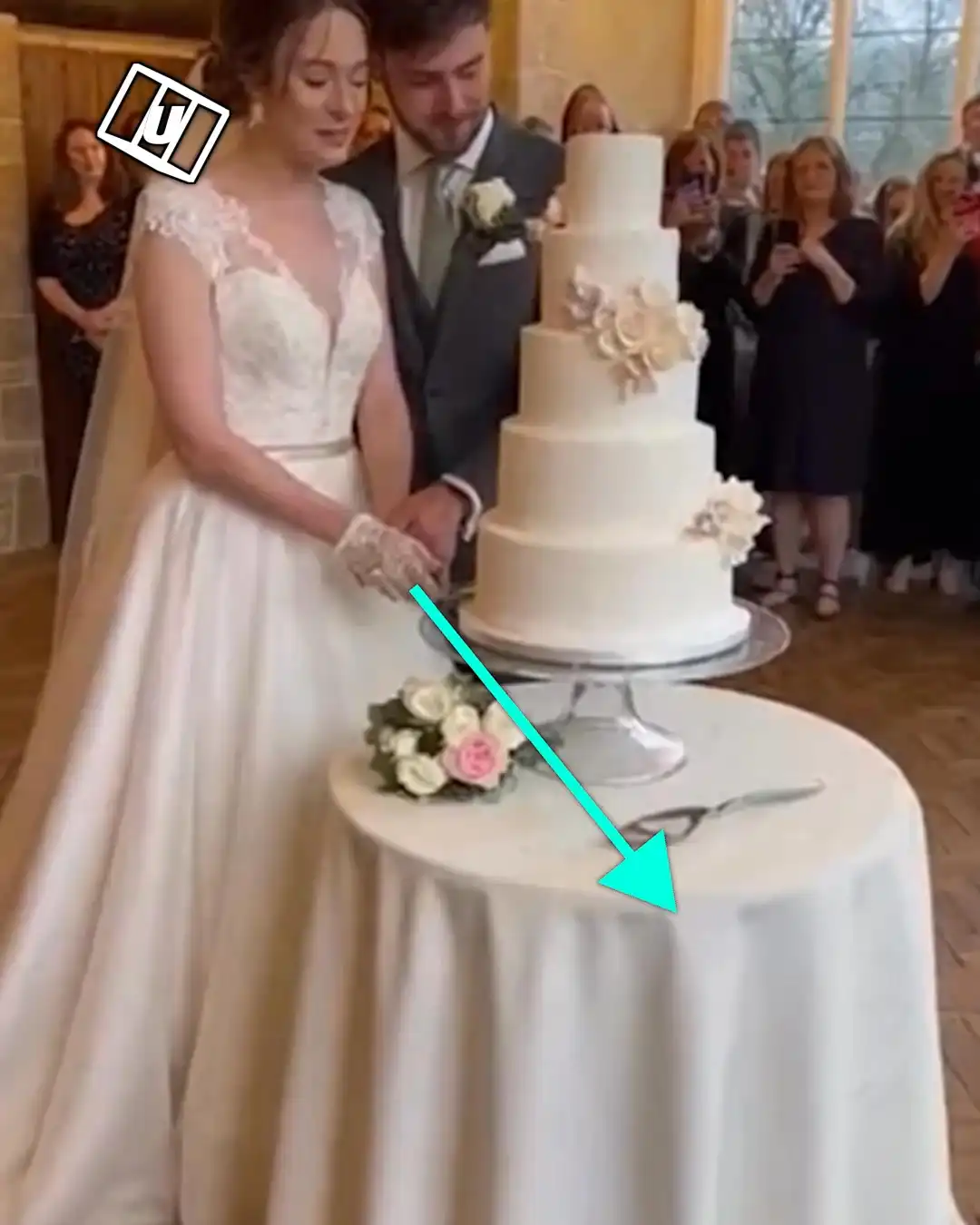 Child Ruins Wedding Cake