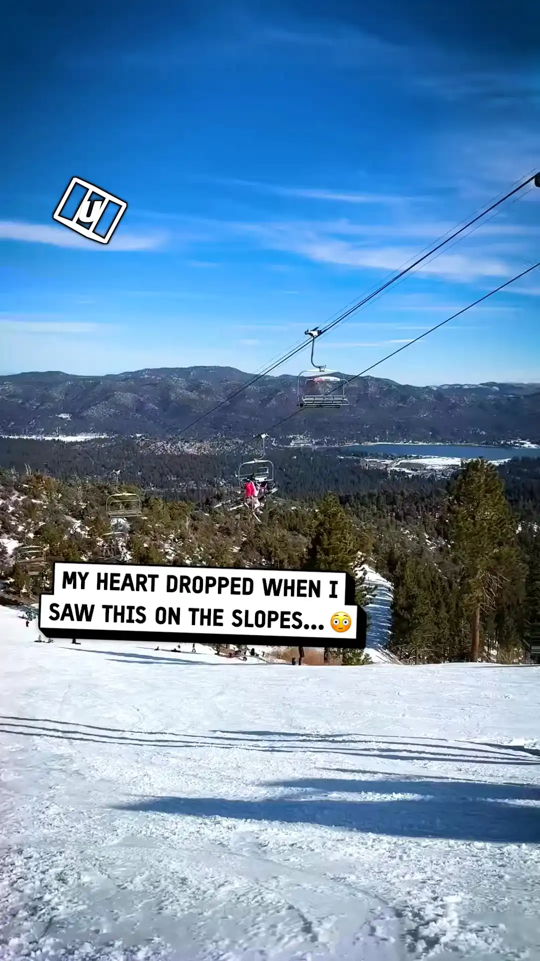 Scary moment at ski park 😳