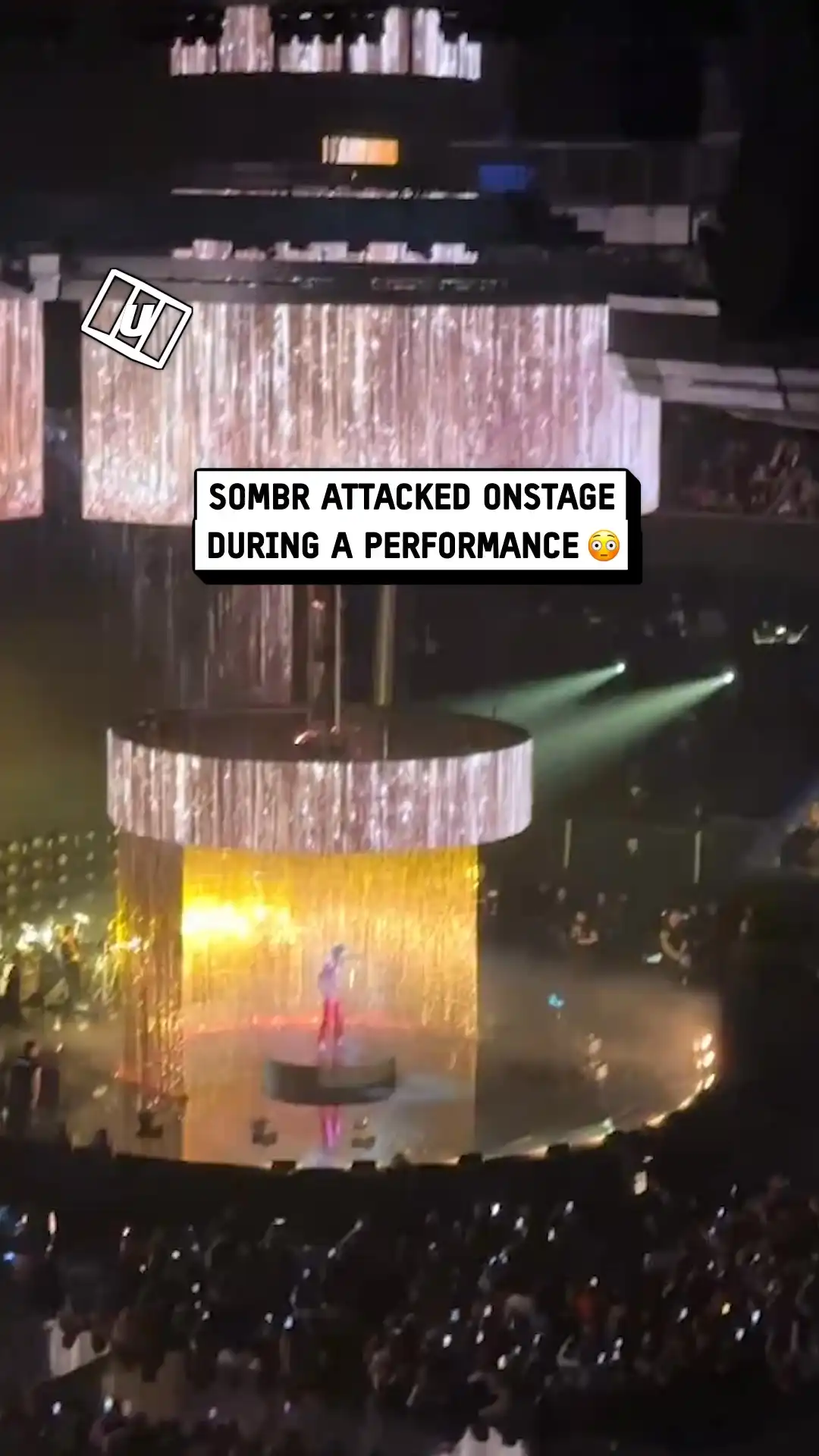 Sombr gets pushed by stage invader 😱