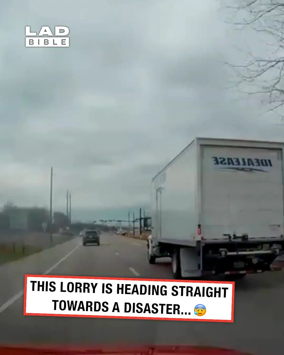 Semi truck knocks worker off cherry picker 😨