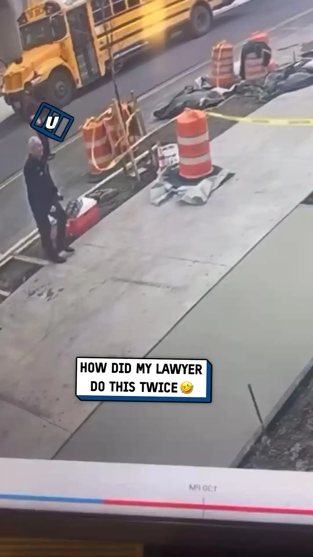 Lawyer falls over into concrete 🤦‍♂️🤣