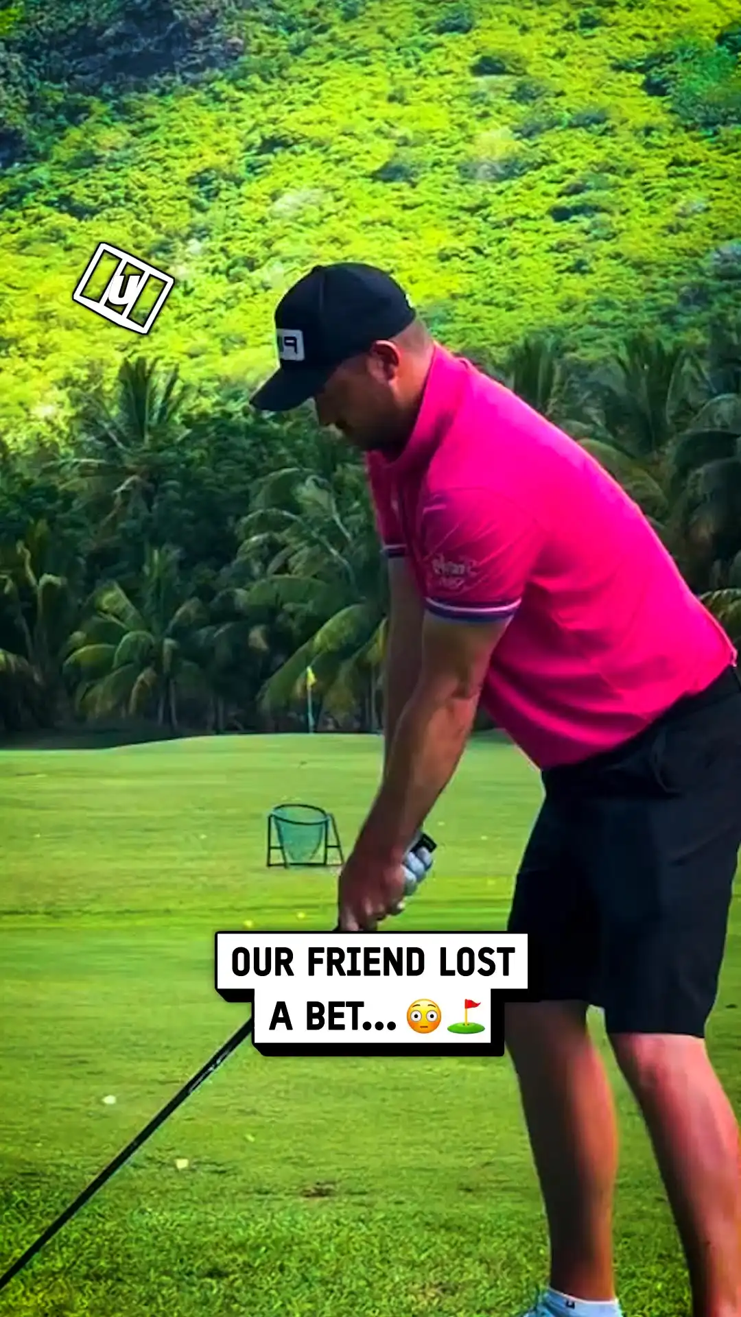 Golf shot goes wrong