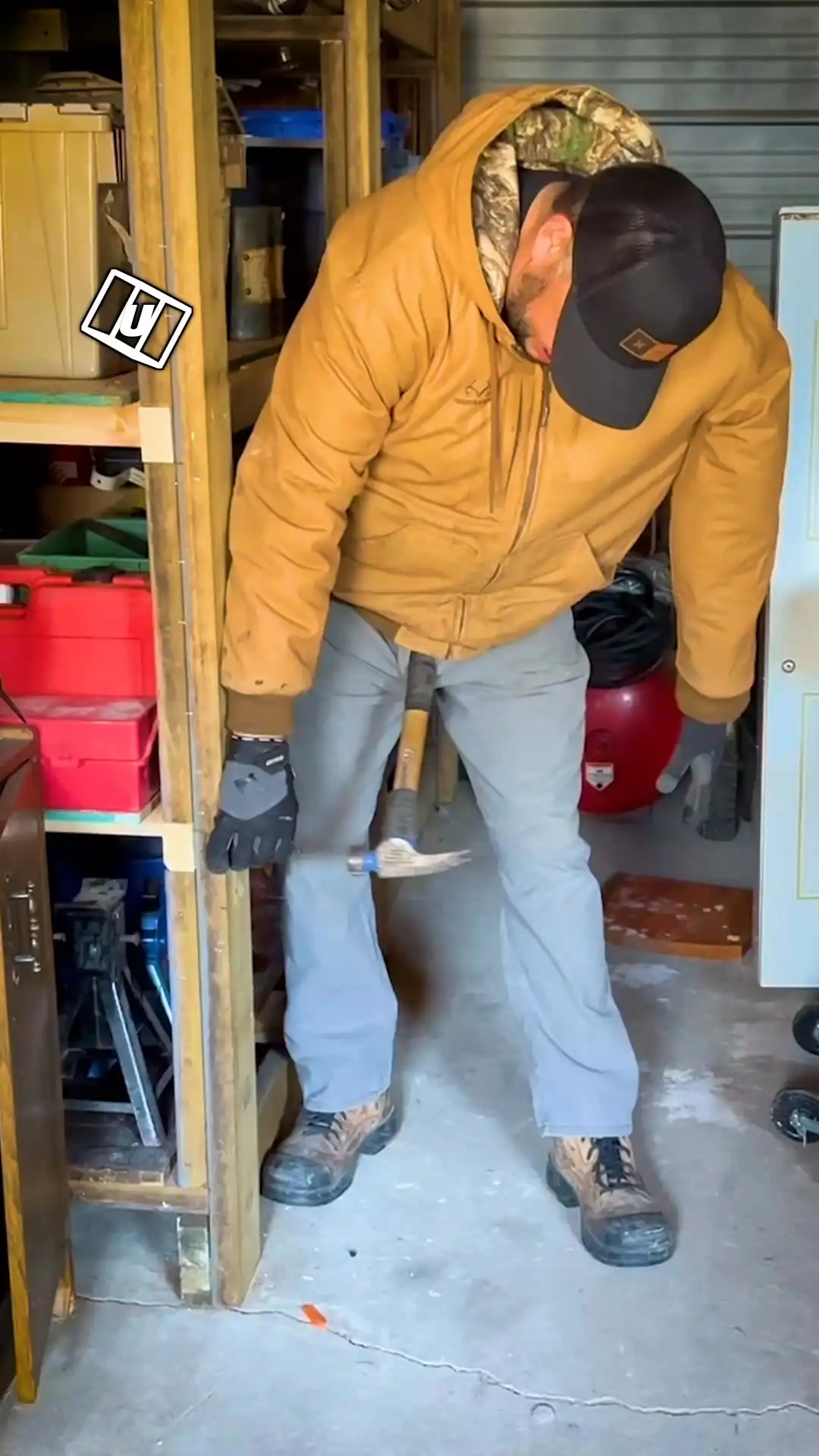 Swinging Hammer Working Hard