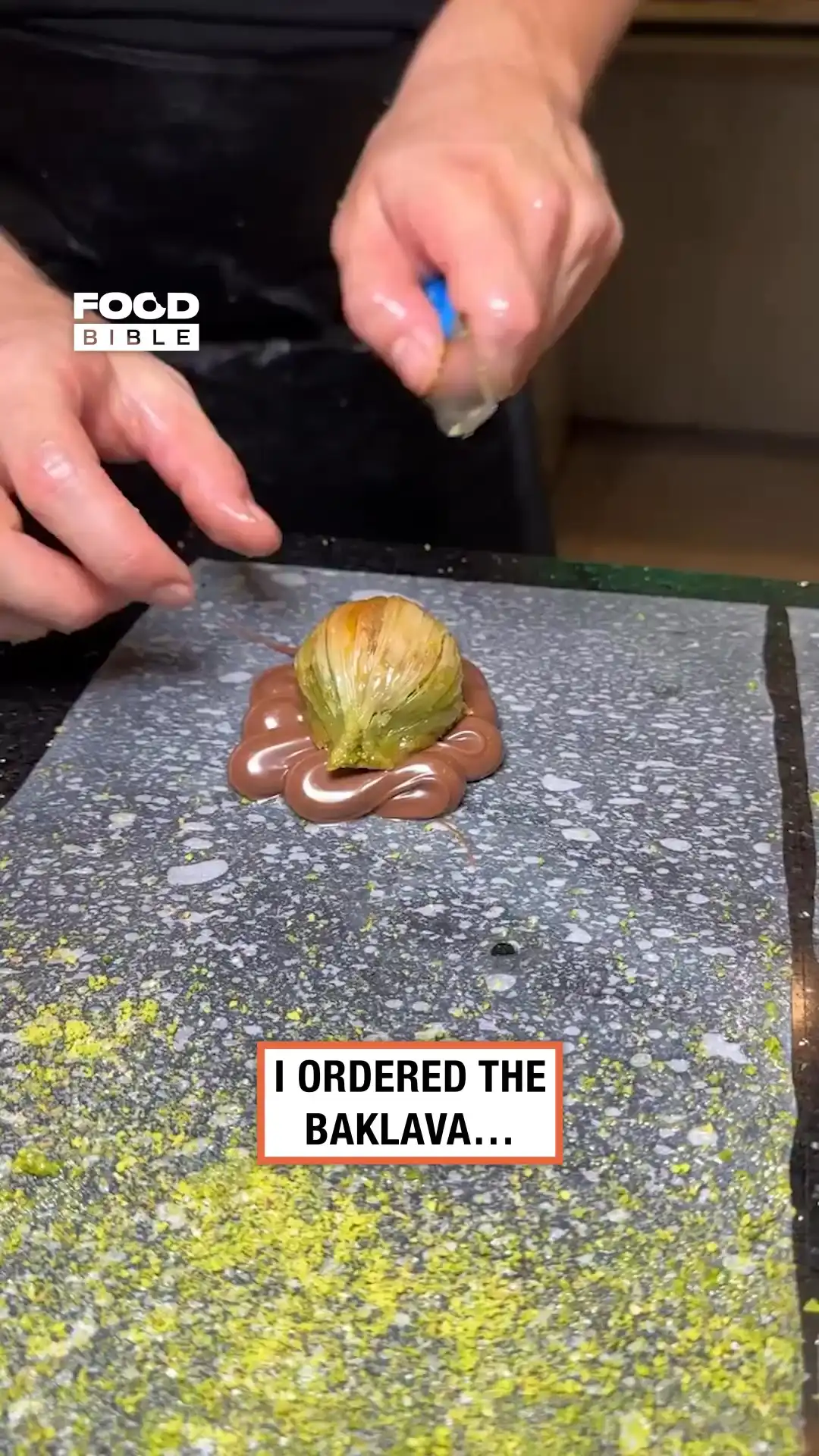 Making a baklava samosa 🤤