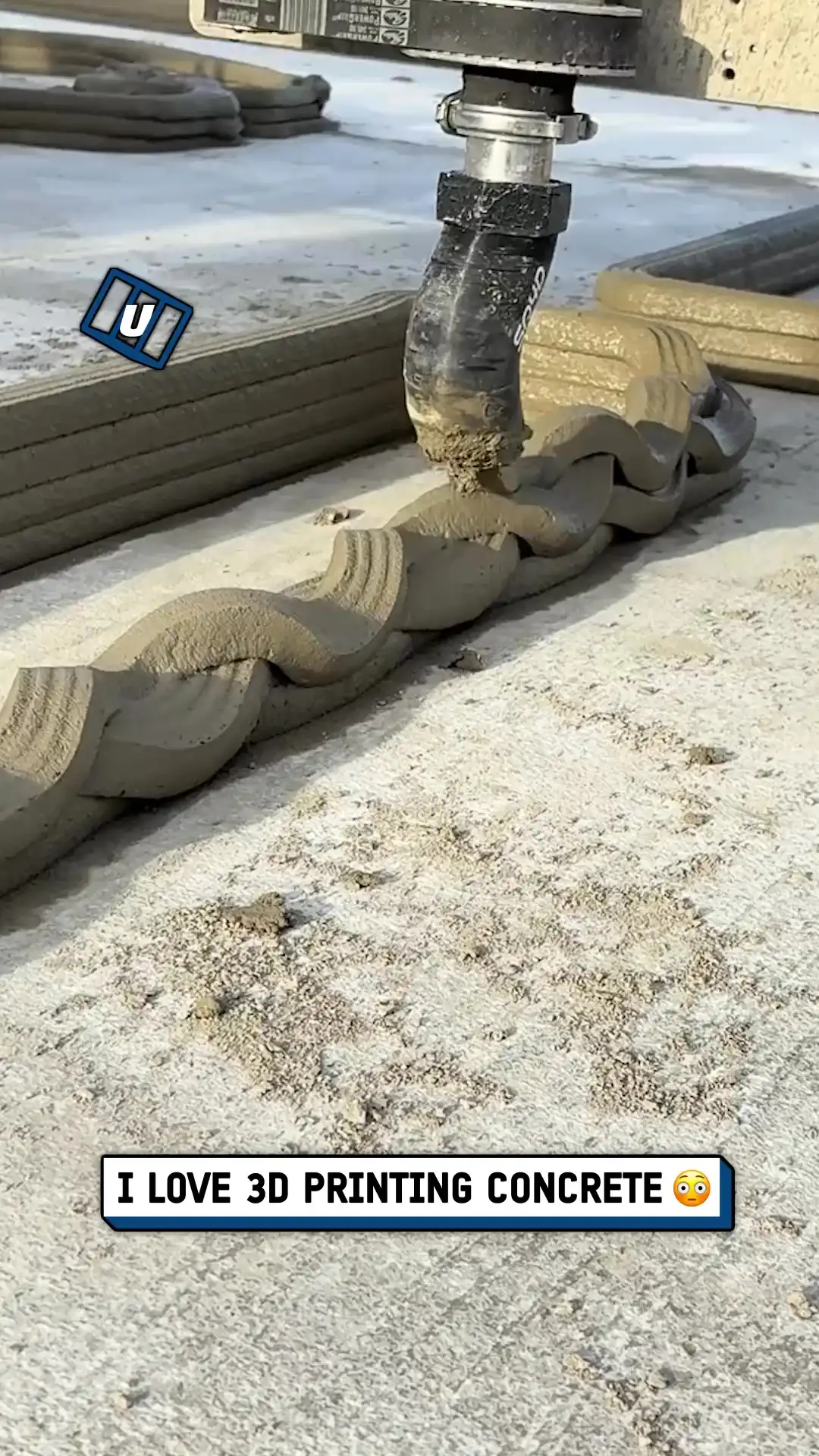 3D printing concrete process 🏠😮