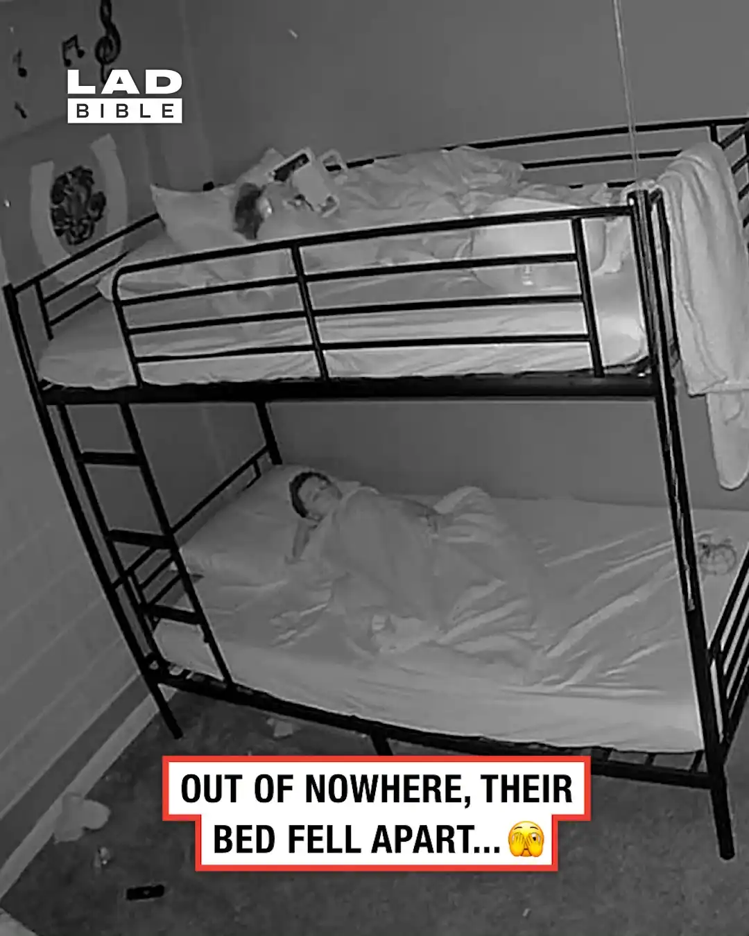 My kids' bunk bed collapsed on top of them 😳