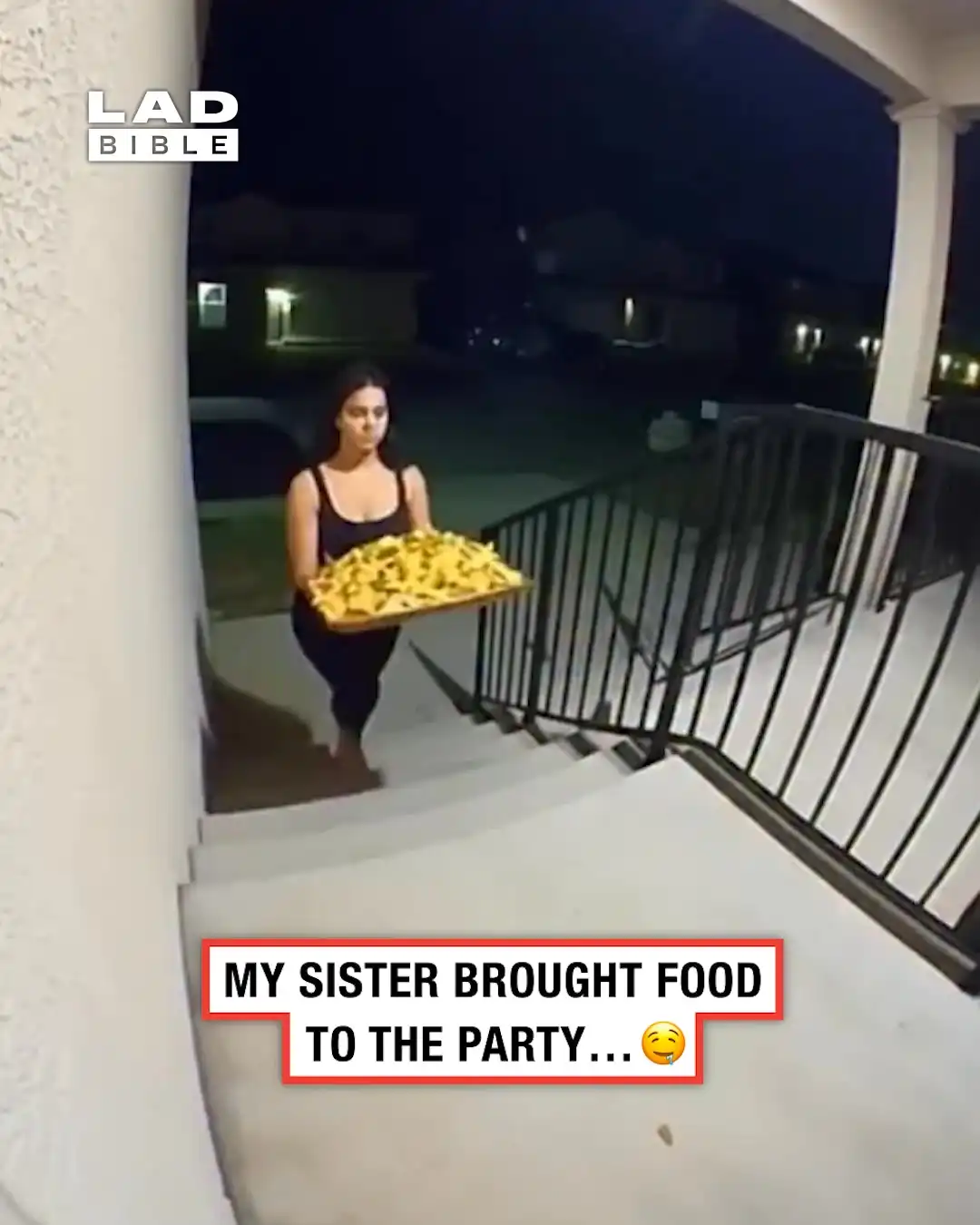 My sister dropped a whole tray of nachos over herself 😳😅