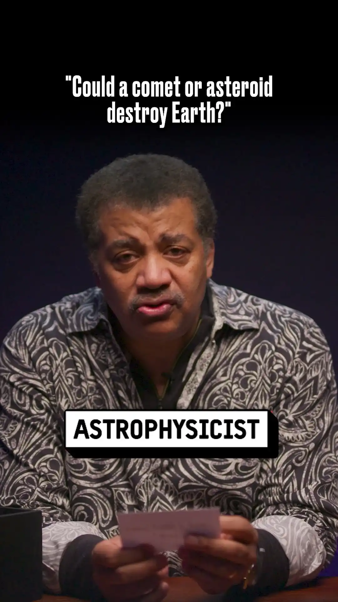Neil deGrasse Tyson talks about asteroids hitting Earth