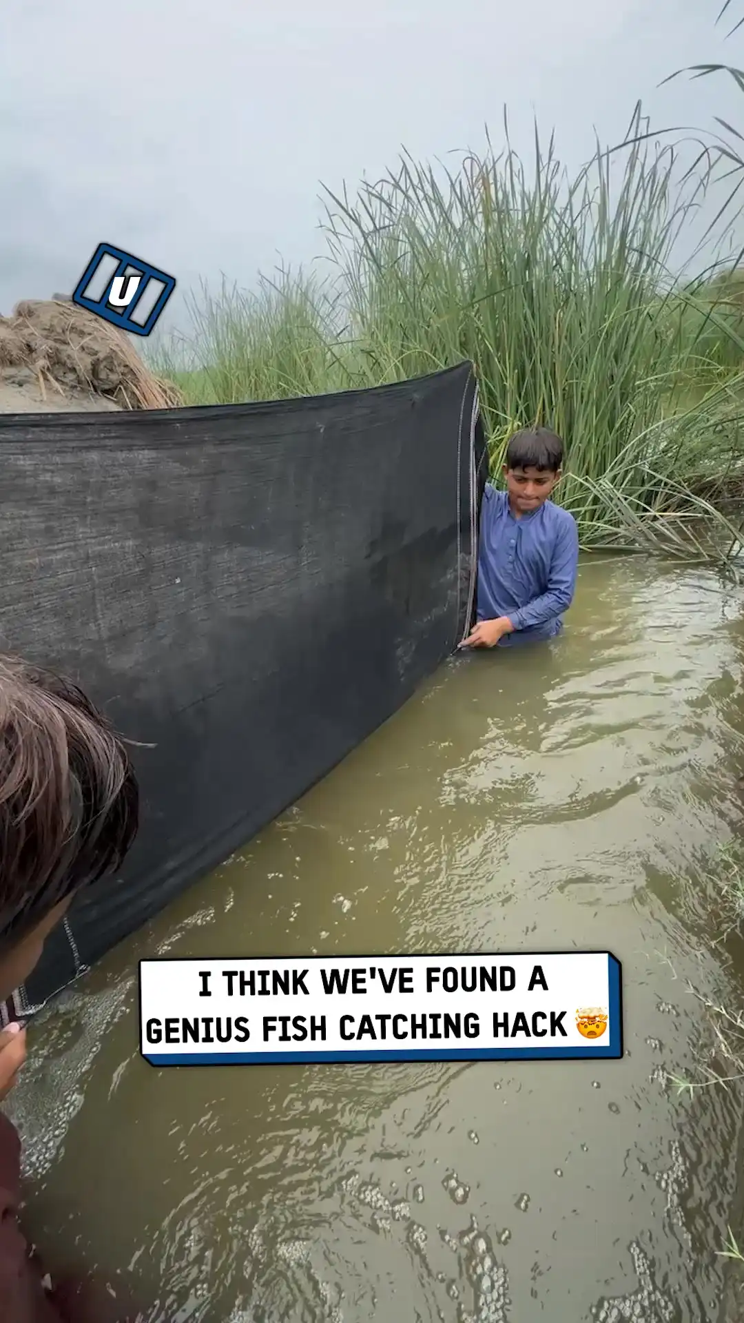 Giant net fishing technique