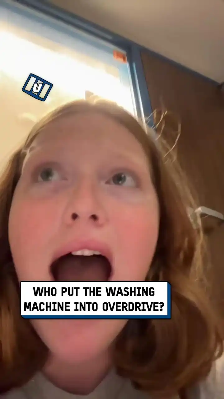 Laundry machine goes into overdrive 🧺😱