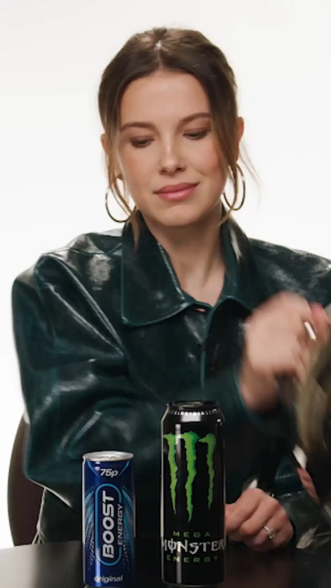 Millie Bobby Brown tries energy drinks