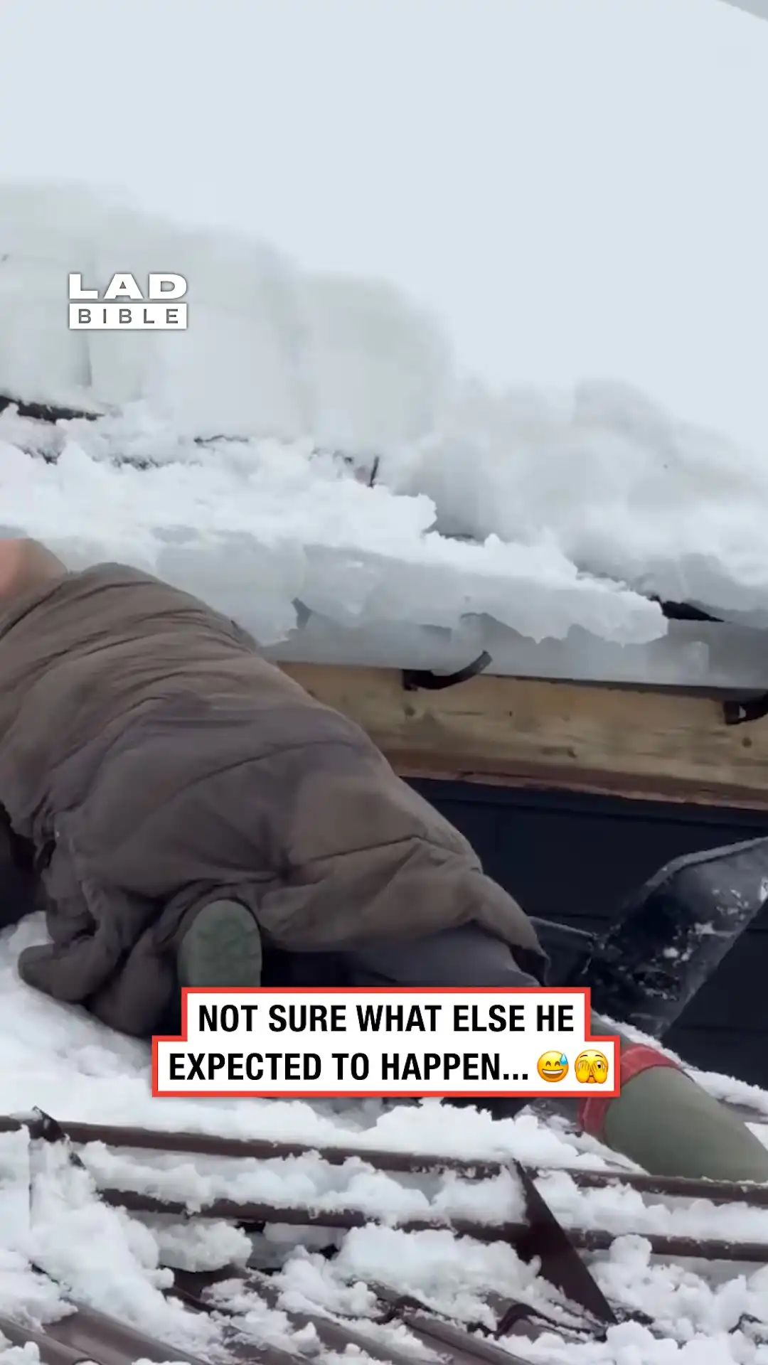 I tried to clear the snow off the roof 😅😬