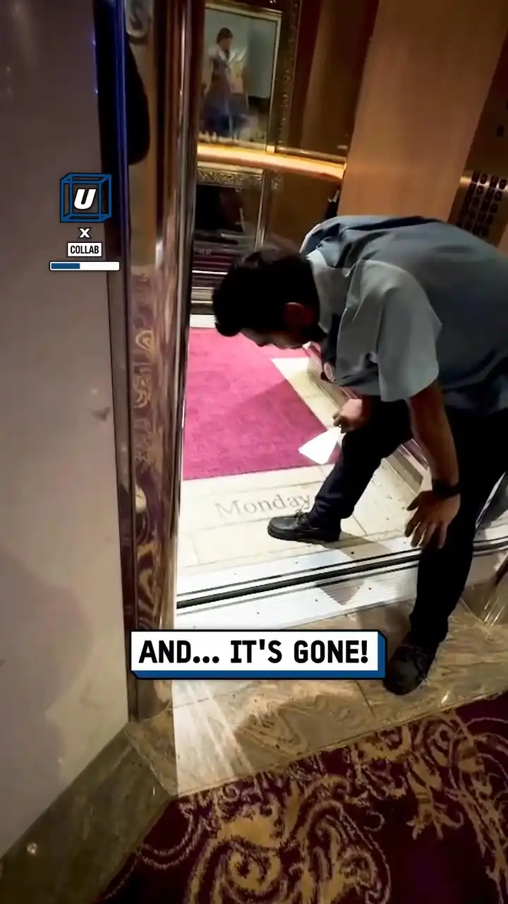 Changing the date plate on a cruise ship elevator 📆🤣