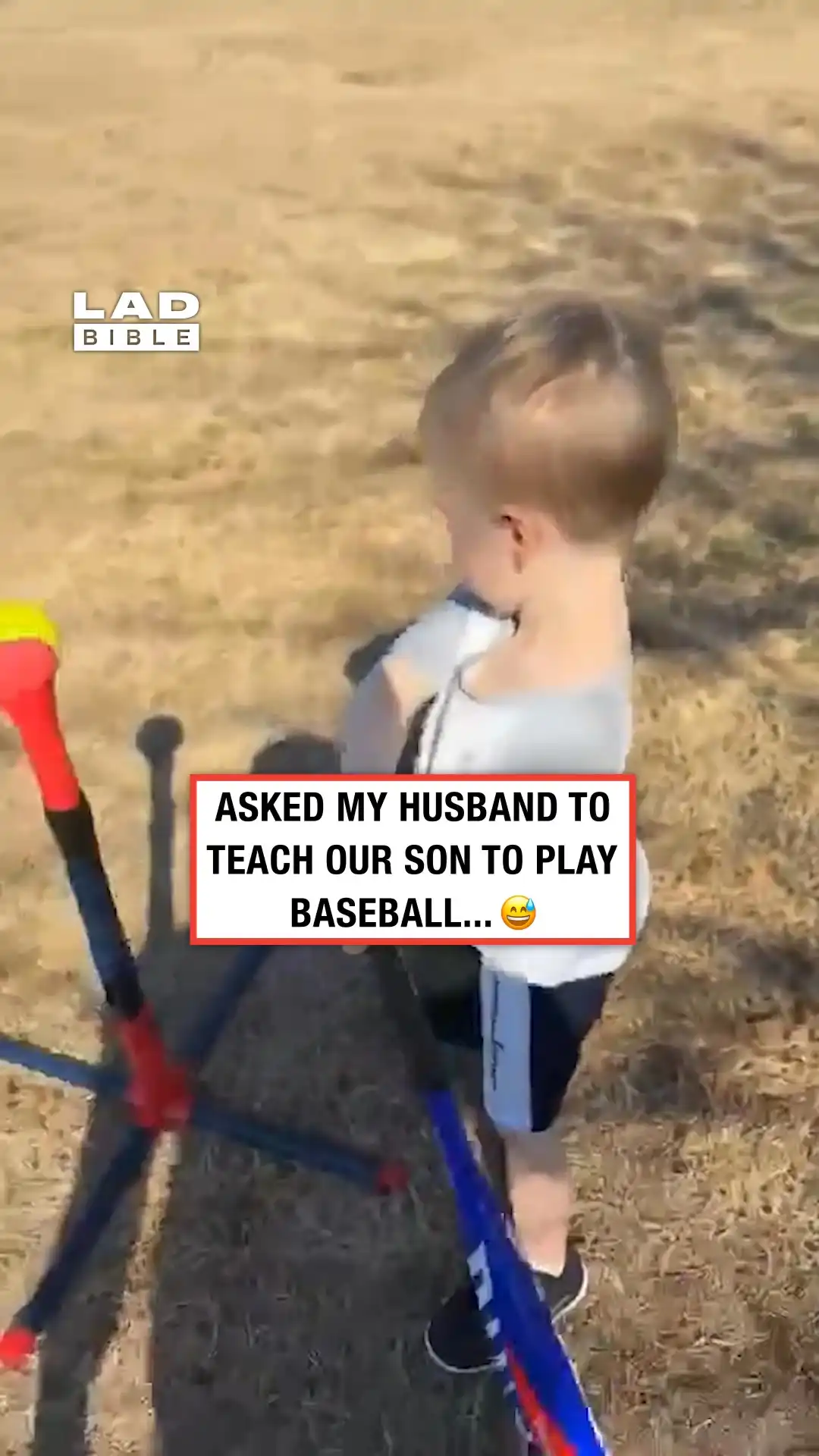 Dad wasn't impressed by his son's baseball performance 😅