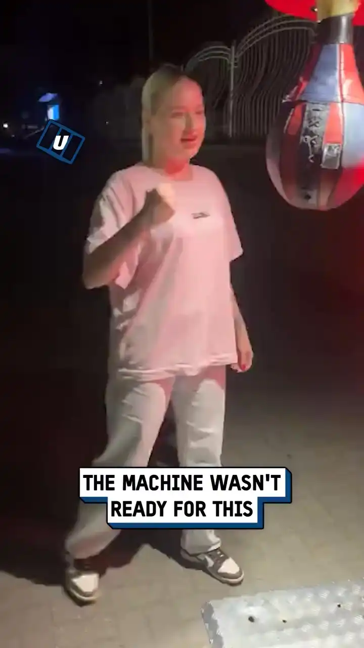 She absolutely destroyed the boxing game 🤣🥊